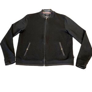 Ted Baker London Jacket Mens Size 6 Black Cotton Long Sleeve Full Zipper
